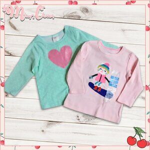 🍒 Set of 2 Girl's Long Sleeve Tees